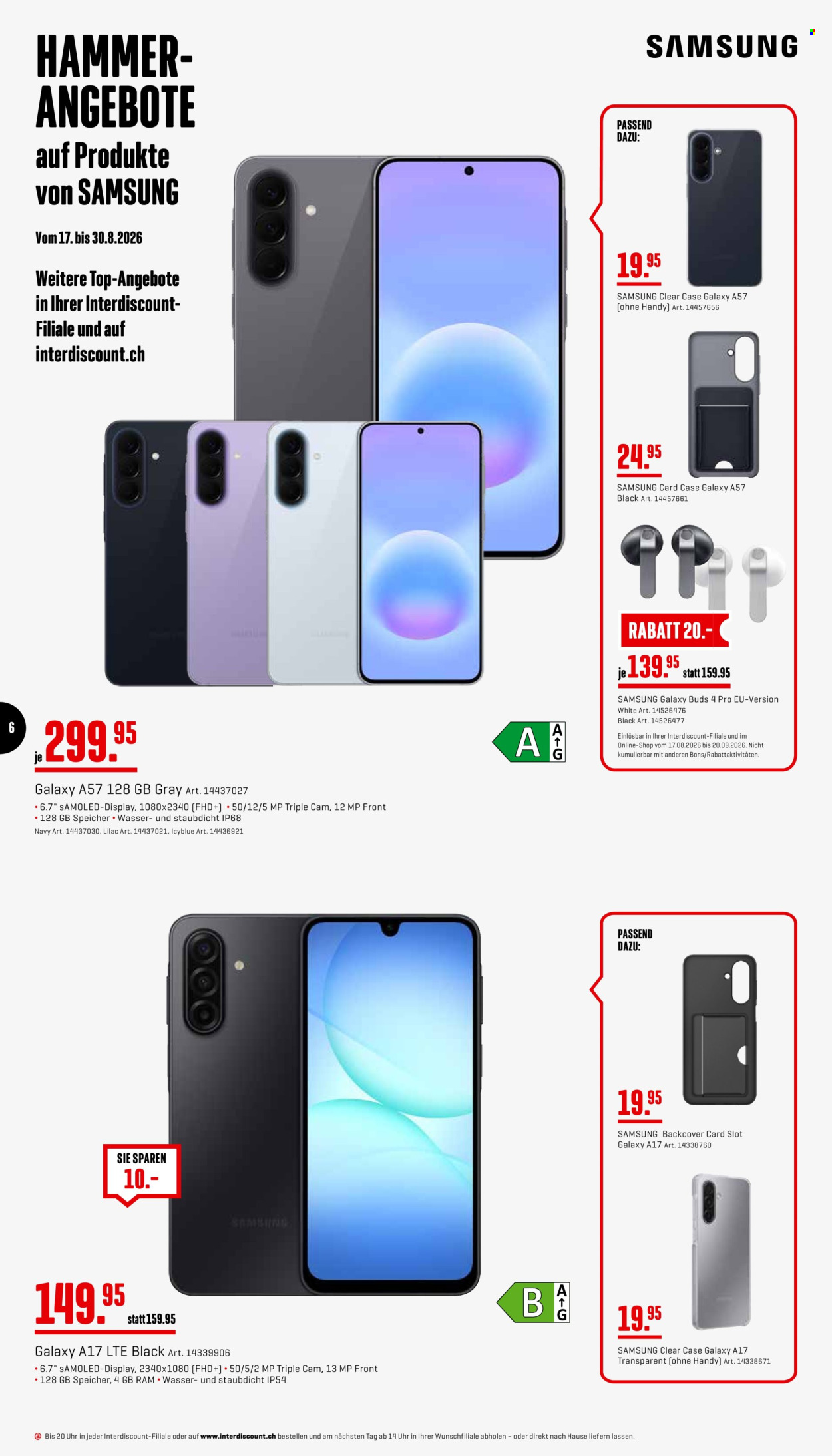 Prospekte Interdiscount - 17.8.2026 - 30.8.2026. Seite 6. Seite 6