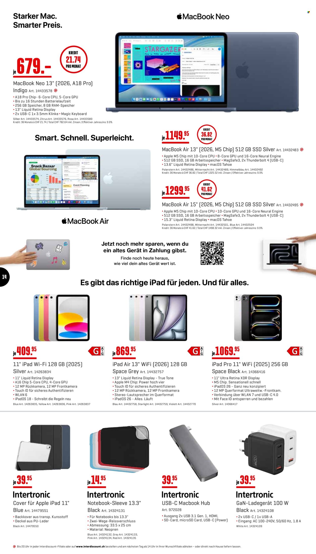 Prospekte Interdiscount - 17.8.2026 - 30.8.2026. Seite 14. Seite 14
