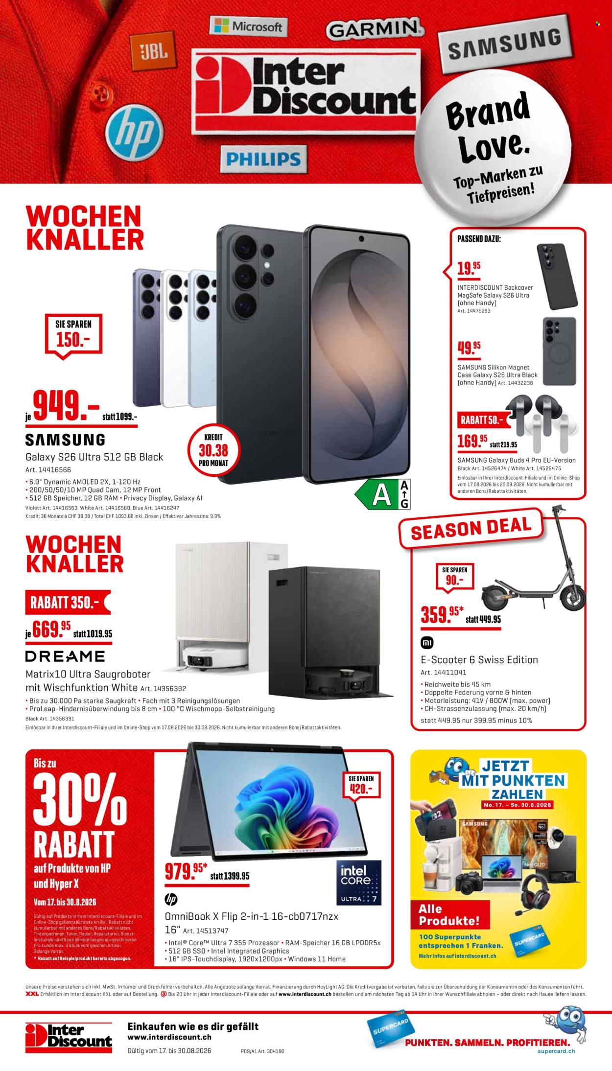 Prospekte Interdiscount - 17.8.2026 - 30.8.2026. Seite 28. Seite 28