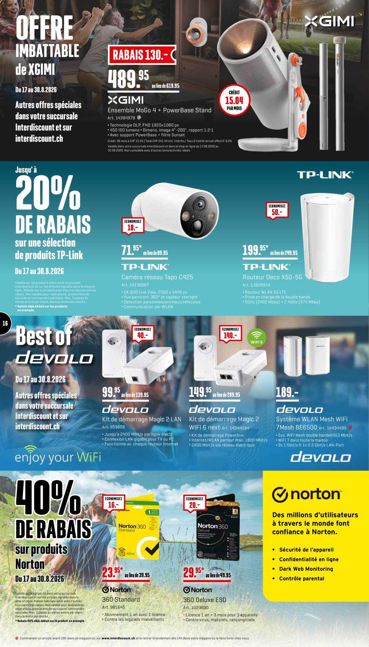 Prospekte Interdiscount - 17.8.2026 - 30.8.2026. Seite 16. Seite 16