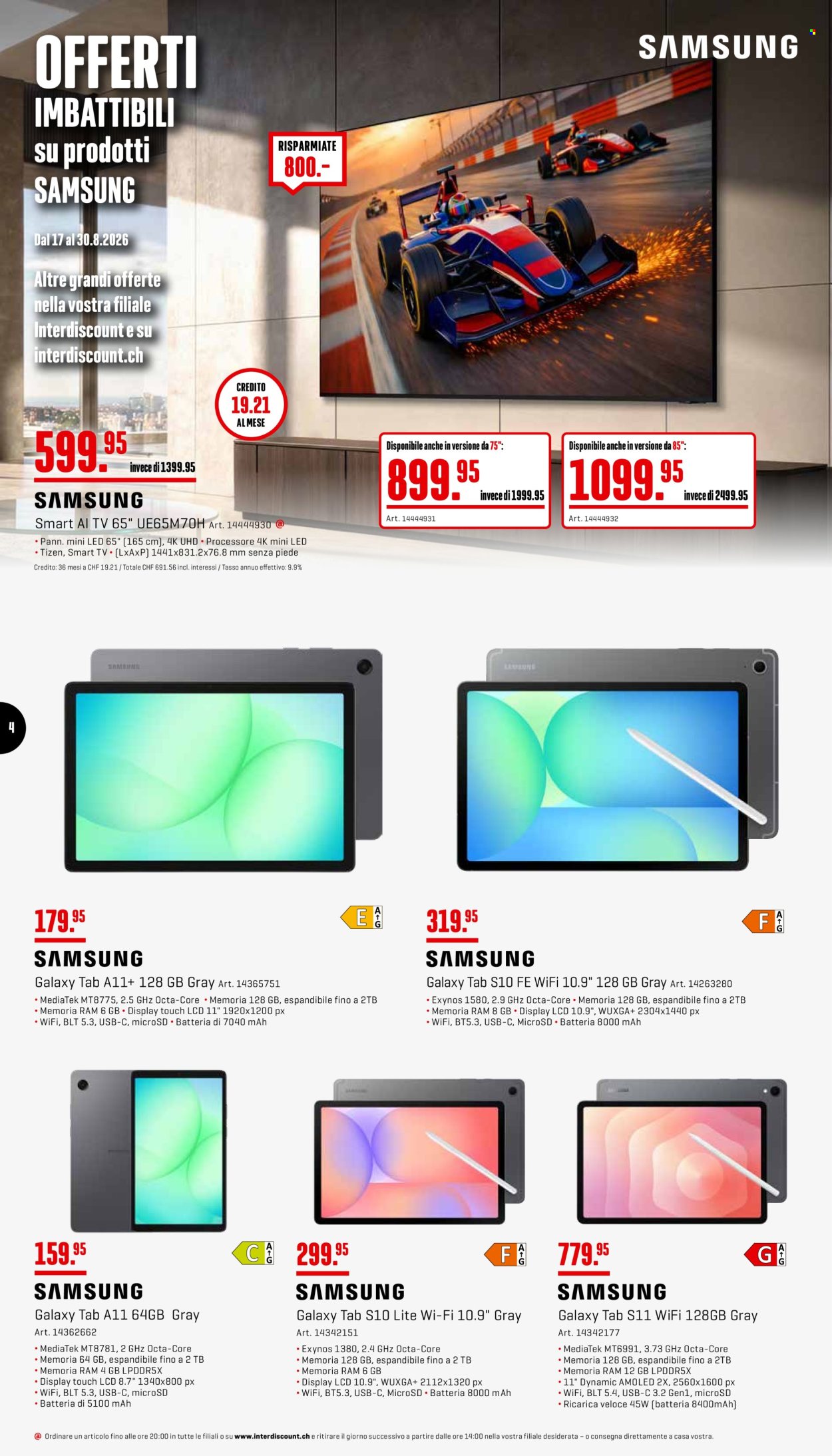 Prospekte Interdiscount - 17.8.2026 - 30.8.2026. Seite 4. Seite 4