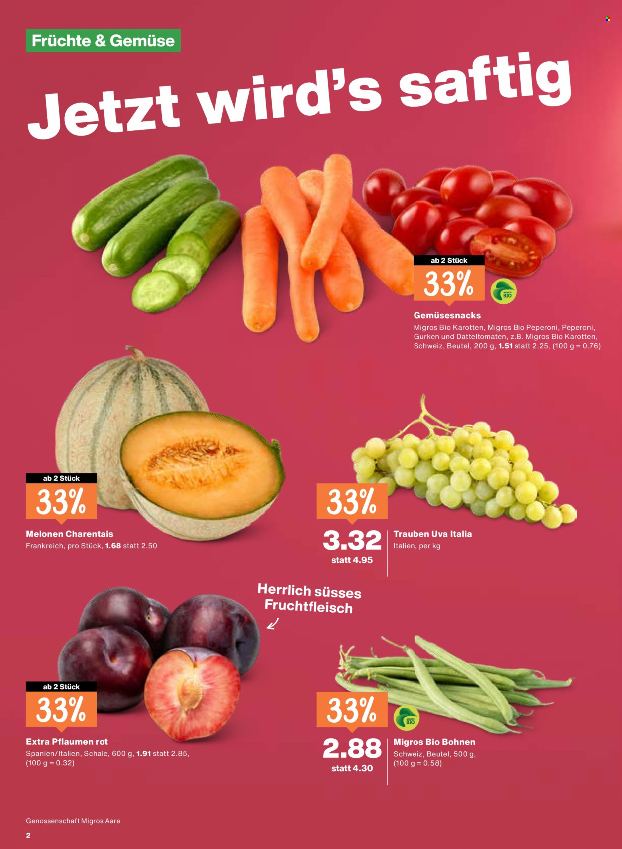 Prospekte Migros - 20.8.2026 - 26.8.2026. Seite 2. Seite 2
