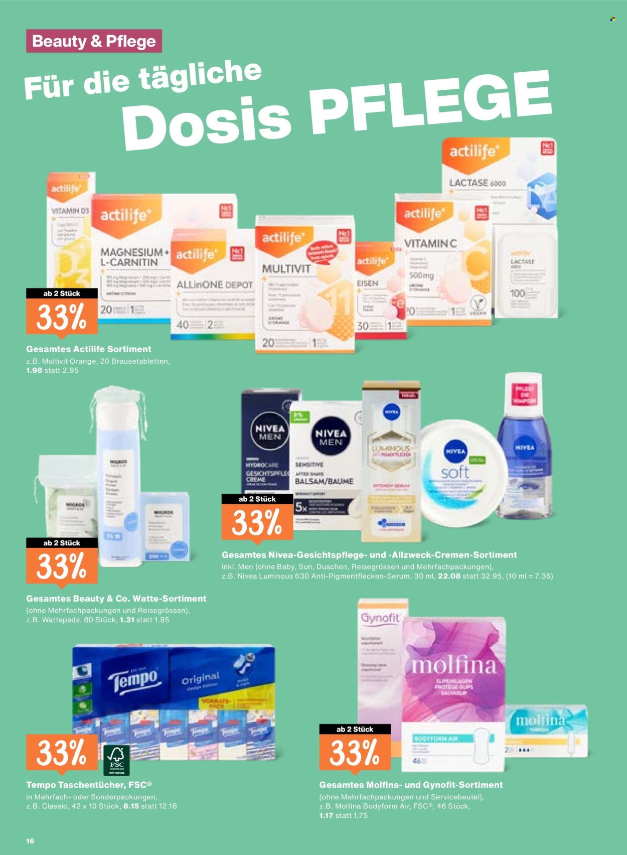 Prospekte Migros - 20.8.2026 - 26.8.2026. Seite 16. Seite 16