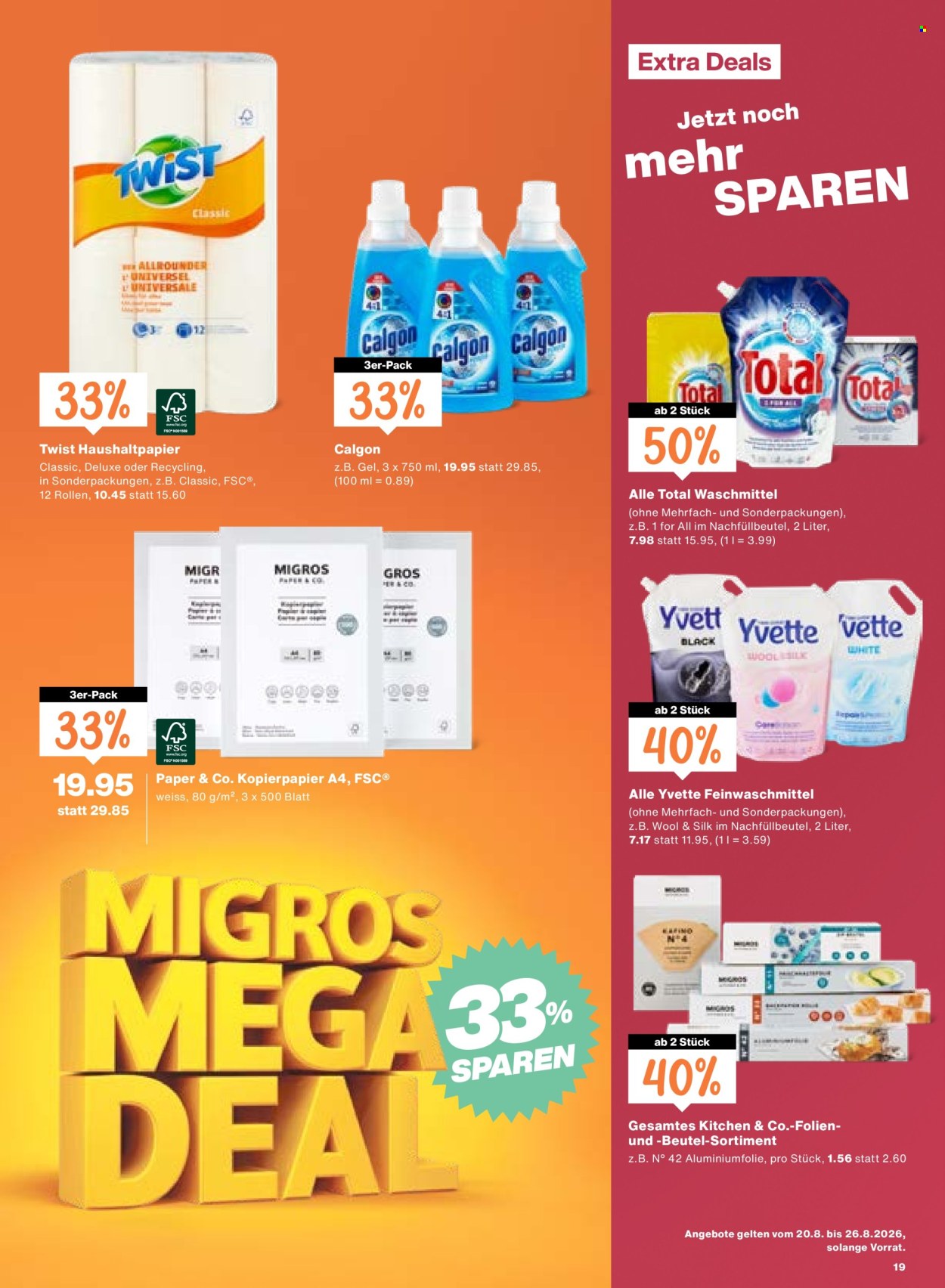 Prospekte Migros - 20.8.2026 - 26.8.2026. Seite 19. Seite 19