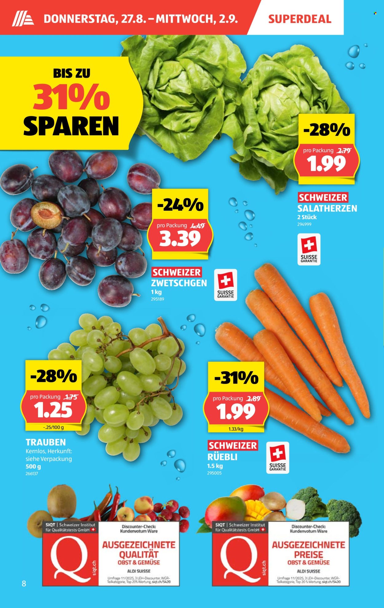 Prospekte Aldi - 27.8.2026 - 2.9.2026. Seite 8. Seite 8