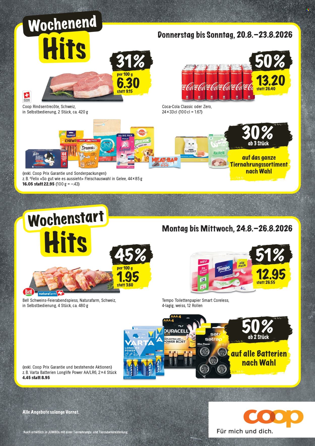 Prospekte Coop - 20.8.2026 - 26.8.2026. Seite 20. Seite 20