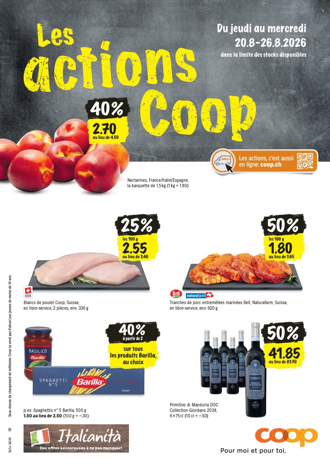 Prospekte Coop - 20.8.2026 - 26.8.2026. Seite 1. Seite 1