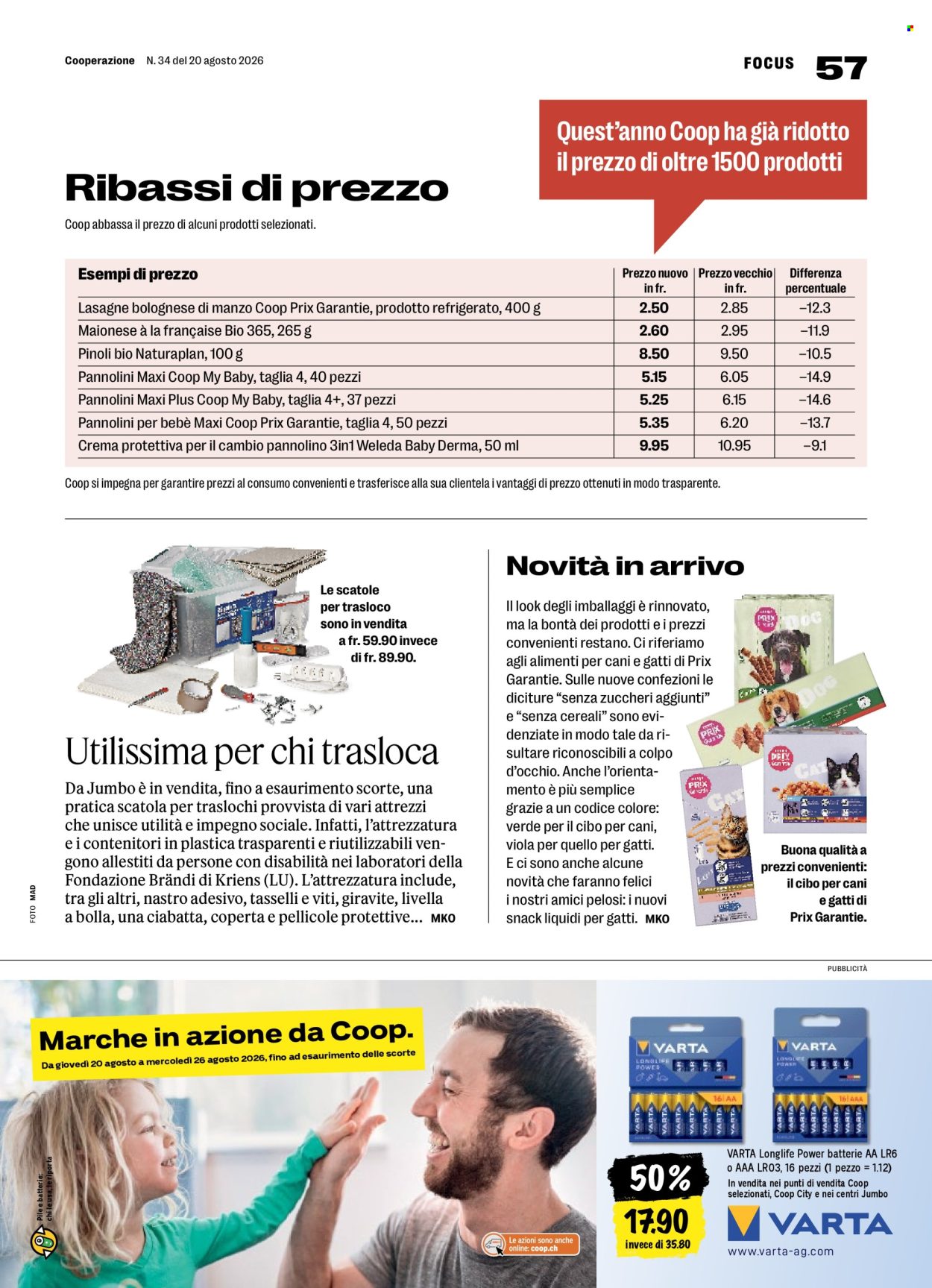 Prospekte Coop - 20.8.2026 - 26.8.2026. Seite 57. Seite 57