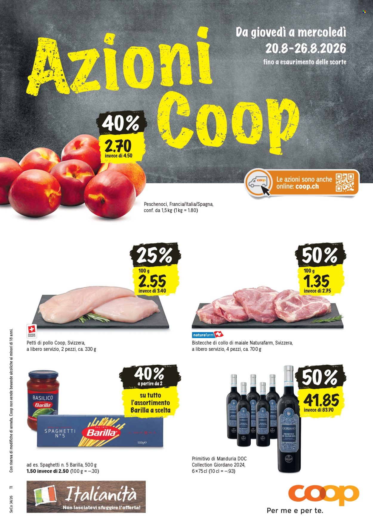 Prospekte Coop - 20.8.2026 - 26.8.2026. Seite 1. Seite 1