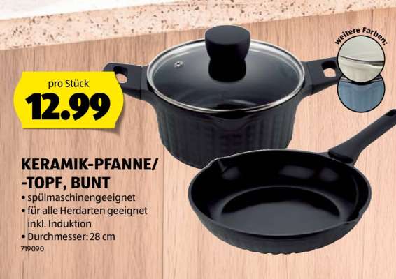 KERAMIK-PFANNE/-TOPF, BUNT