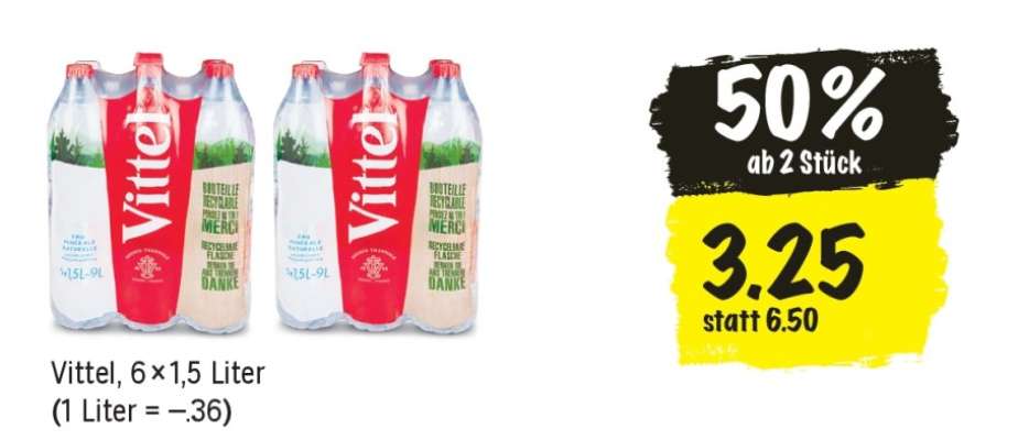 Vittel, 6 × 1,5 Liter