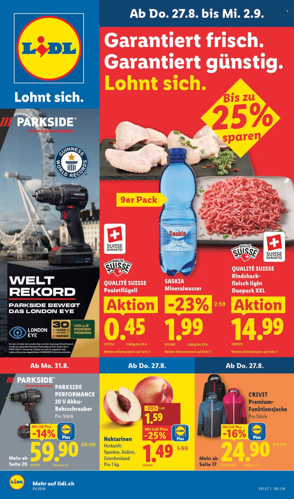 Prospekte Lidl - 27.8.2026 - 2.9.2026. Seite 1. Seite 1