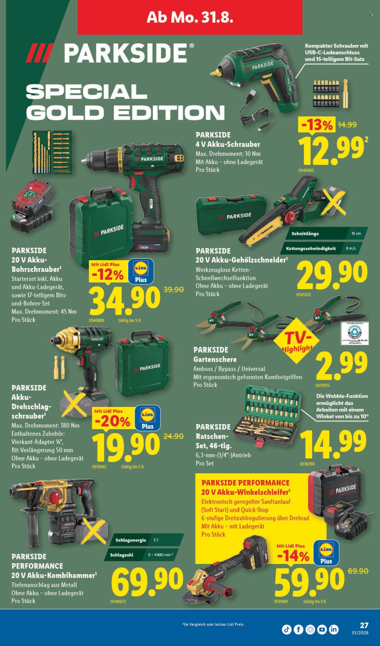 Prospekte Lidl - 27.8.2026 - 2.9.2026. Seite 31. Seite 31