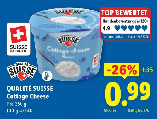 QUALITÉ SUISSE Cottage Cheese