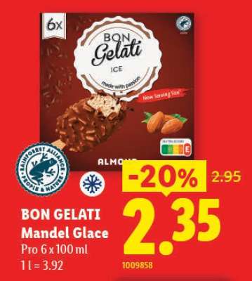 BON GELATI Mandel Glace