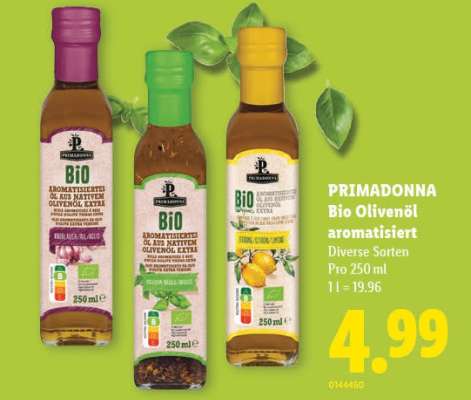 PRIMADONNA Bio Olivenöl aromatisiert