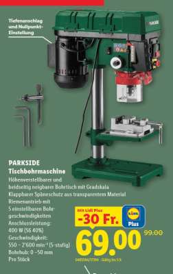 PARKSIDE Tischbohrmaschine