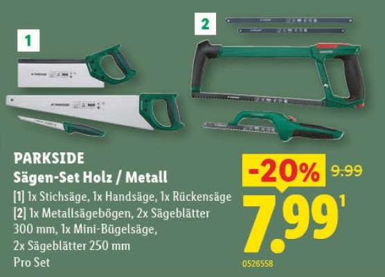 PARKSIDE Sägen-Set Holz / Metall