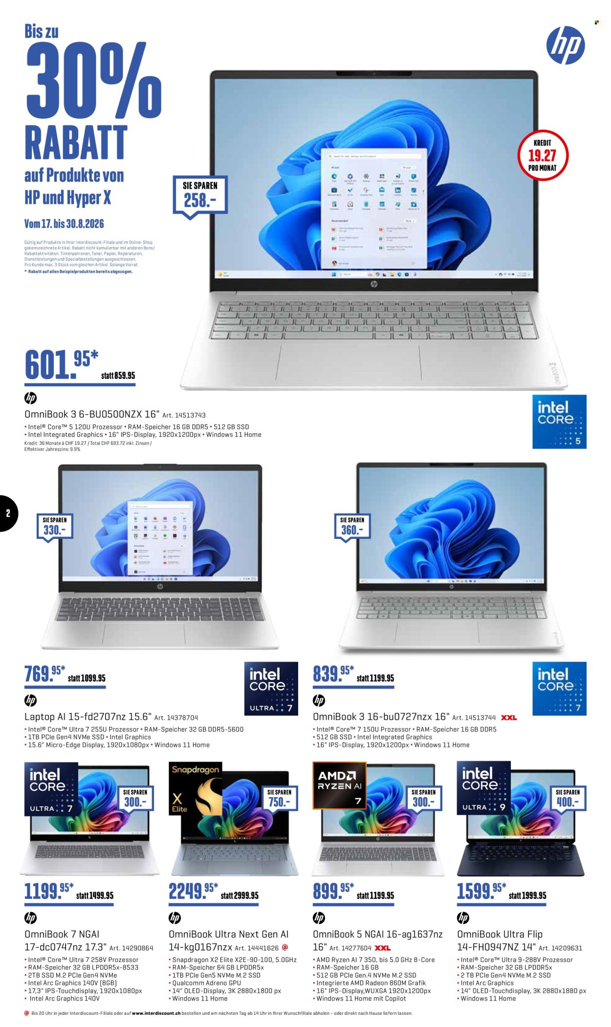 Prospekte Interdiscount - 24.8.2026 - 30.8.2026. Seite 2. Seite 2