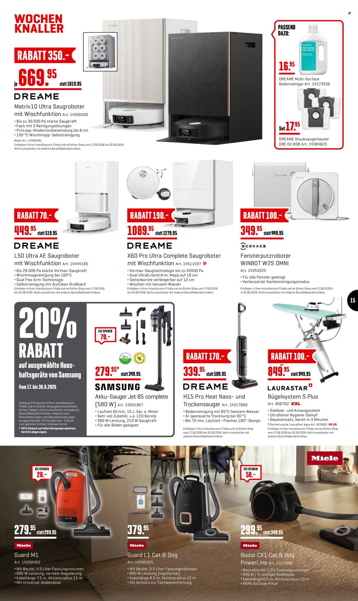 Prospekte Interdiscount - 24.8.2026 - 30.8.2026. Seite 15. Seite 15