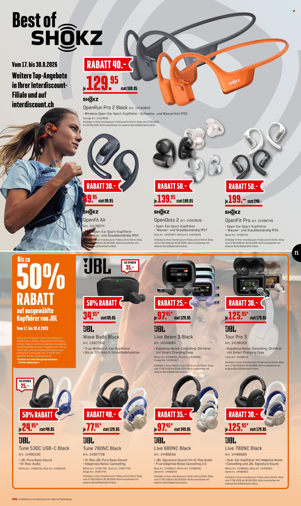 Prospekte Interdiscount - 24.8.2026 - 30.8.2026. Seite 21. Seite 21
