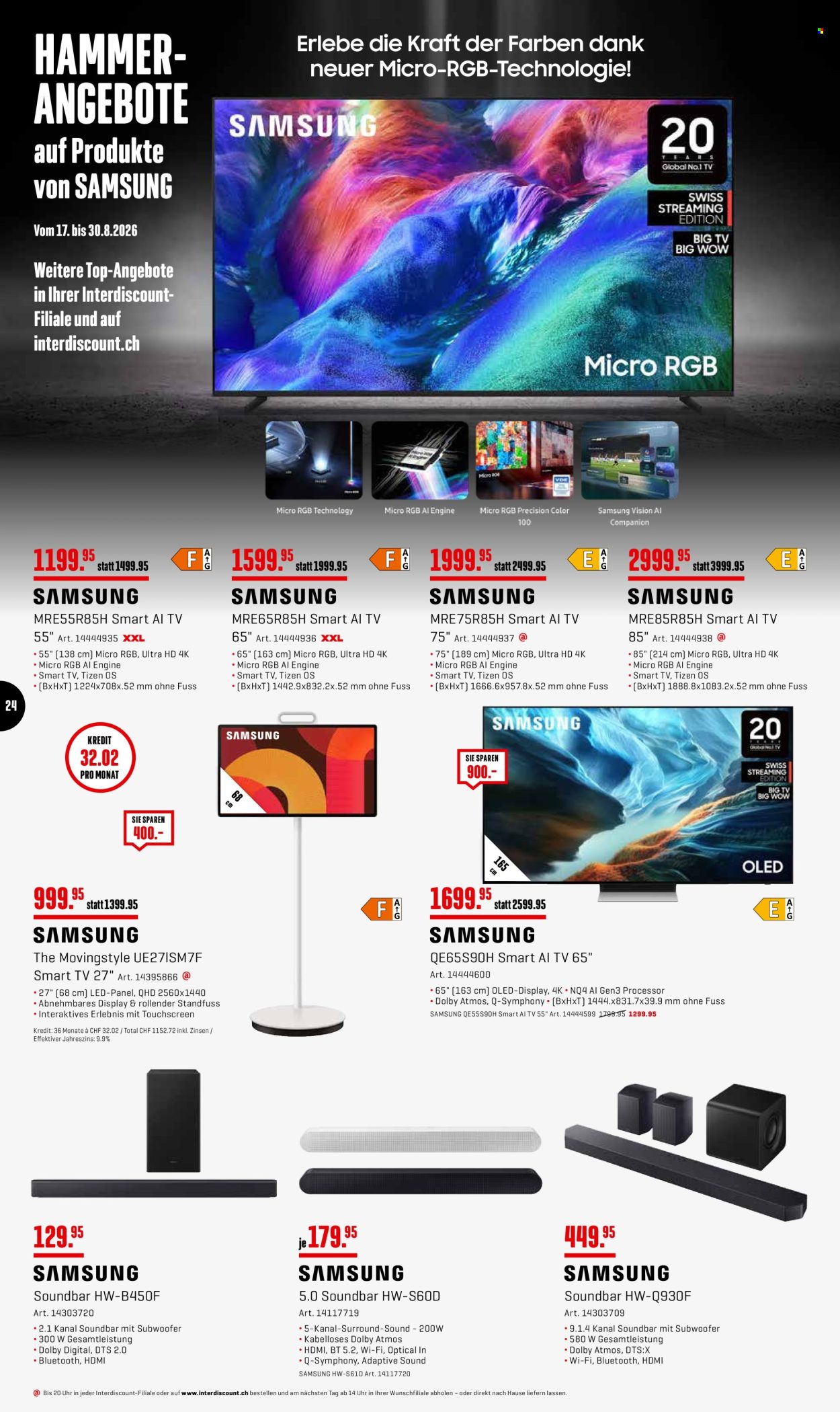 Prospekte Interdiscount - 24.8.2026 - 30.8.2026. Seite 24. Seite 24