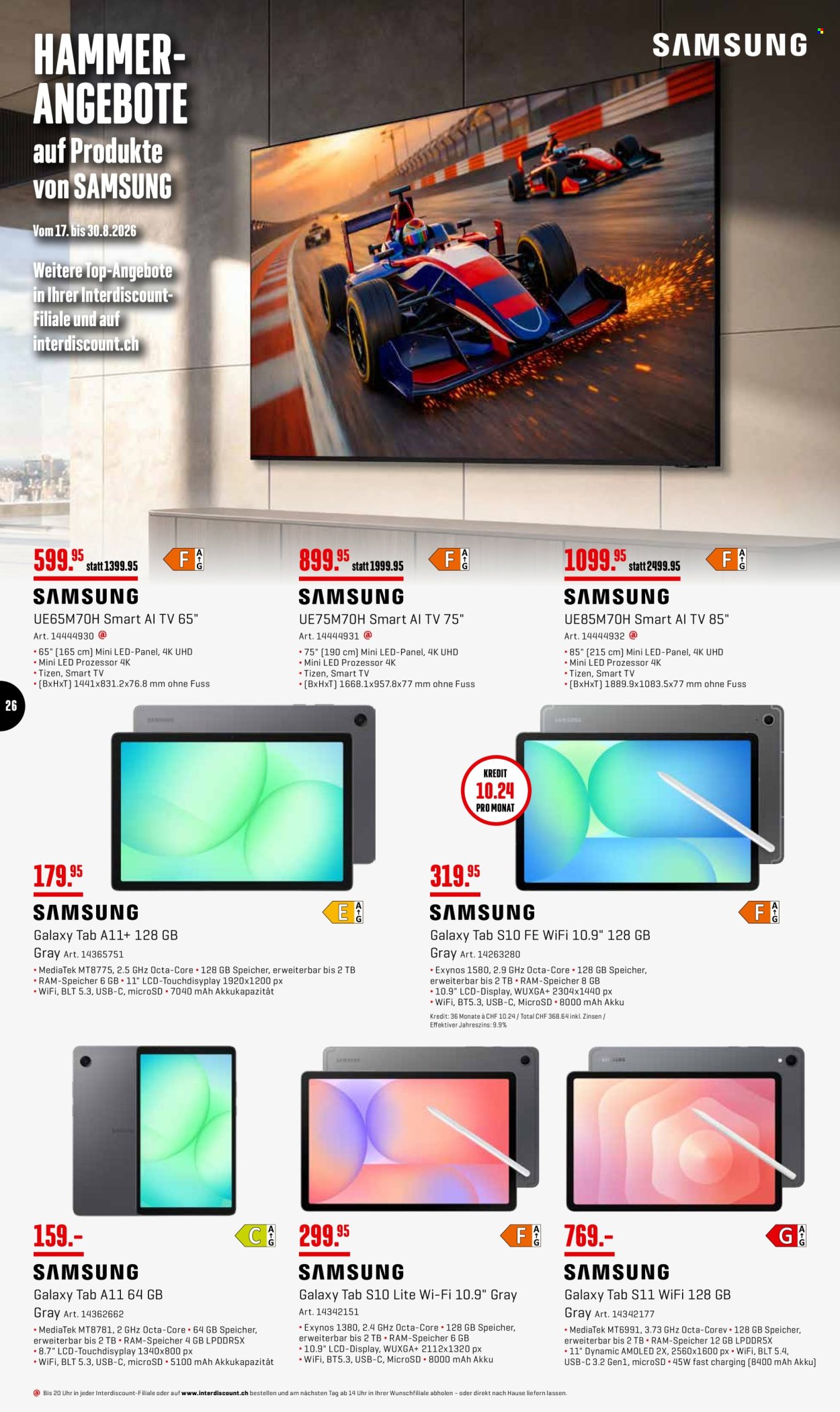 Prospekte Interdiscount - 24.8.2026 - 30.8.2026. Seite 26. Seite 26