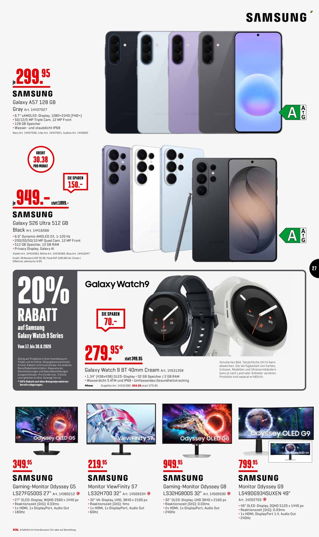 Prospekte Interdiscount - 24.8.2026 - 30.8.2026. Seite 27. Seite 27