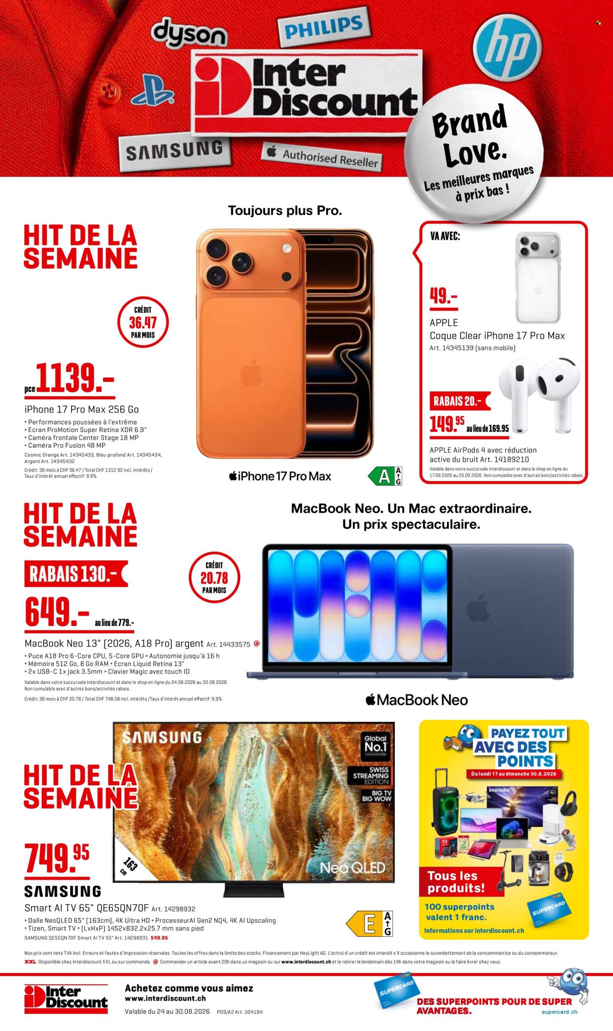 Prospekte Interdiscount - 24.8.2026 - 30.8.2026. Seite 28. Seite 28