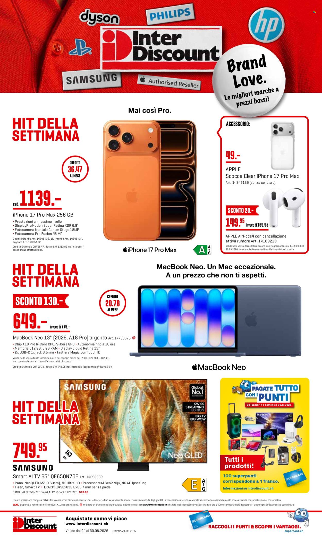 Prospekte Interdiscount - 24.8.2026 - 30.8.2026. Seite 28. Seite 28