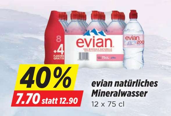 evian NATÜRLICHES MINERALWASSER