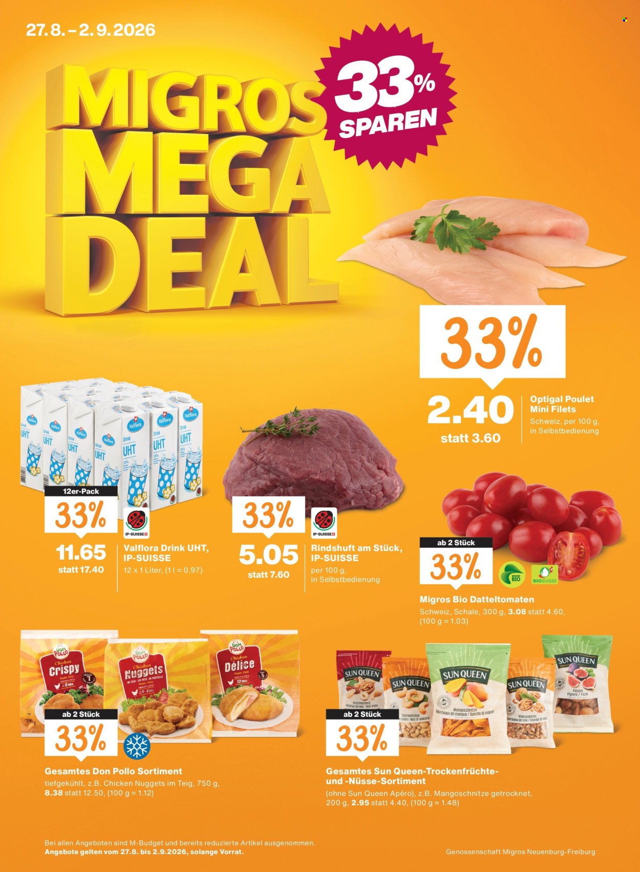 Prospekte Migros - 27.8.2026 - 2.9.2026. Seite 1. Seite 1