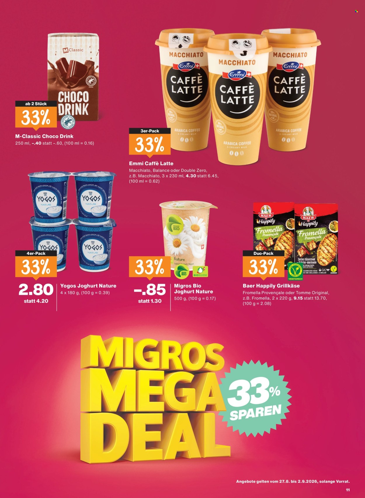 Prospekte Migros - 27.8.2026 - 2.9.2026. Seite 11. Seite 11