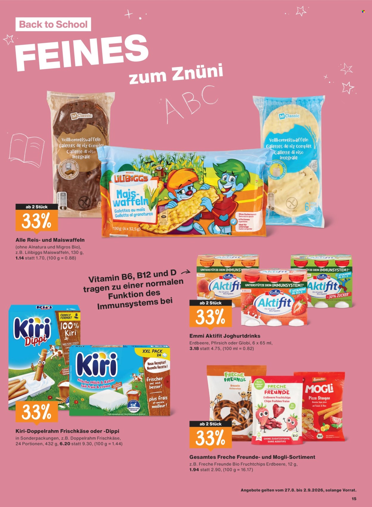 Prospekte Migros - 27.8.2026 - 2.9.2026. Seite 15. Seite 15