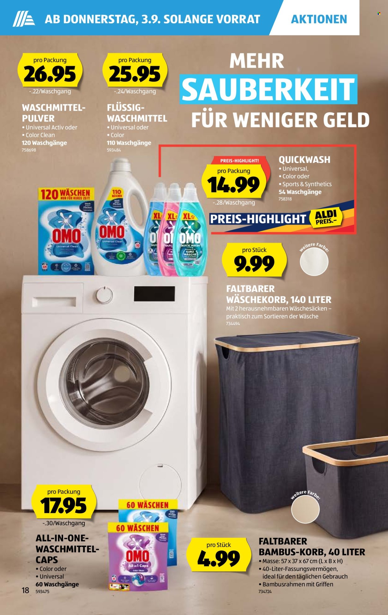 Prospekte Aldi - 3.9.2026 - 9.9.2026. Seite 18. Seite 18