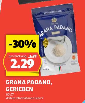 GRANA PADANO, GERIEBEN