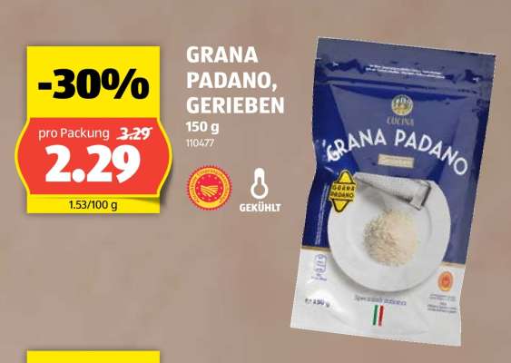 GRANA PADANO, GERIEBEN