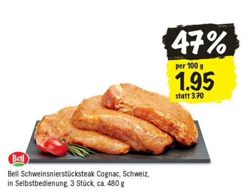 Bell Schweinsnierstücksteak Cognac