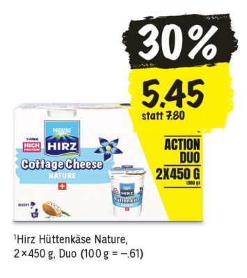 Hirz Hüttenkäse Nature