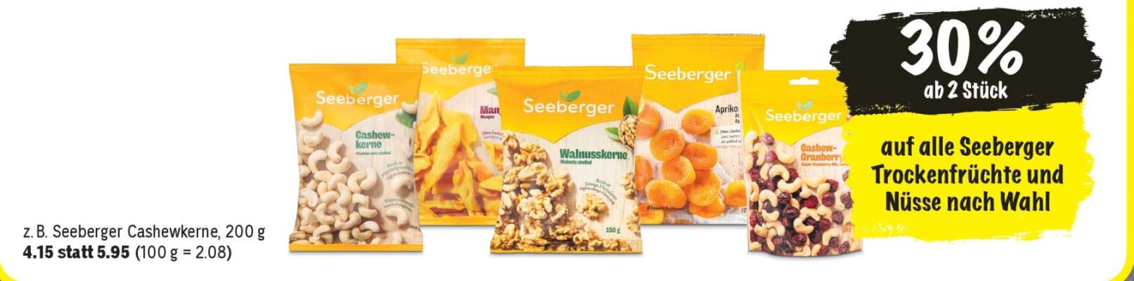Seeberger Cashewkerne, 200g