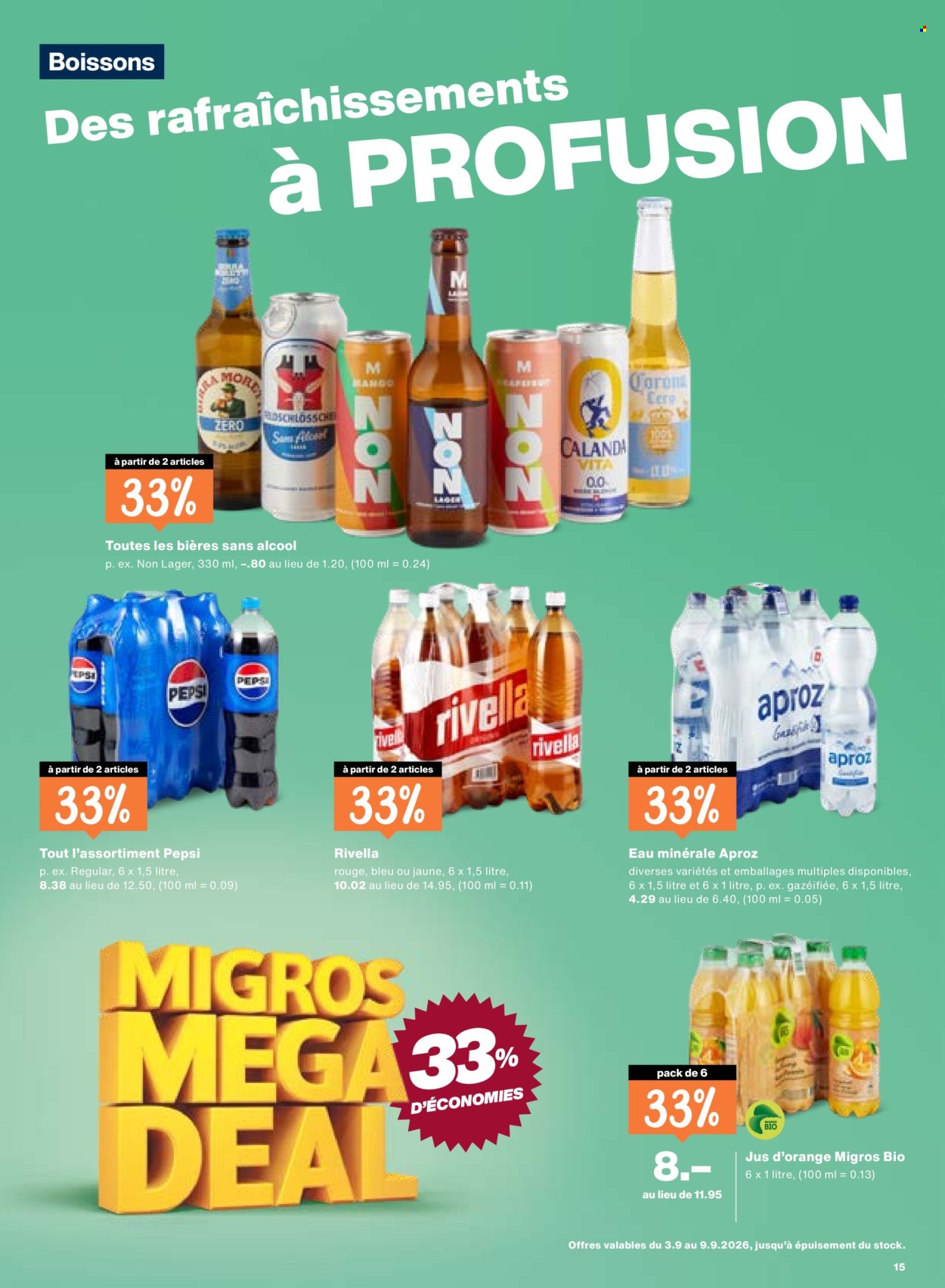 Prospekte Migros - 3.9.2026 - 9.9.2026. Seite 15. Seite 15