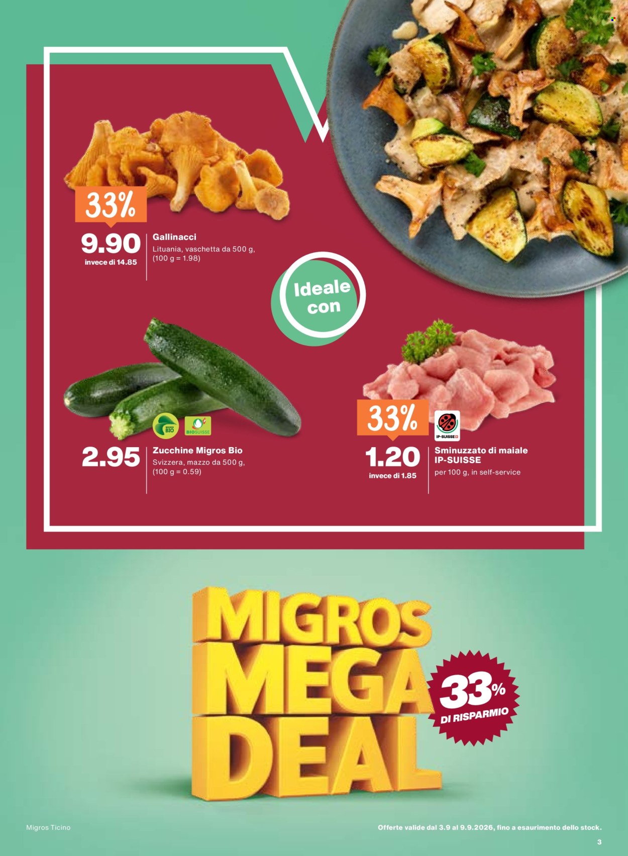 Prospekte Migros - 3.9.2026 - 9.9.2026. Seite 3. Seite 3