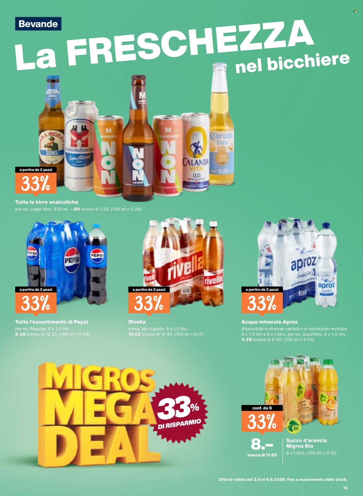Prospekte Migros - 3.9.2026 - 9.9.2026. Seite 15. Seite 15