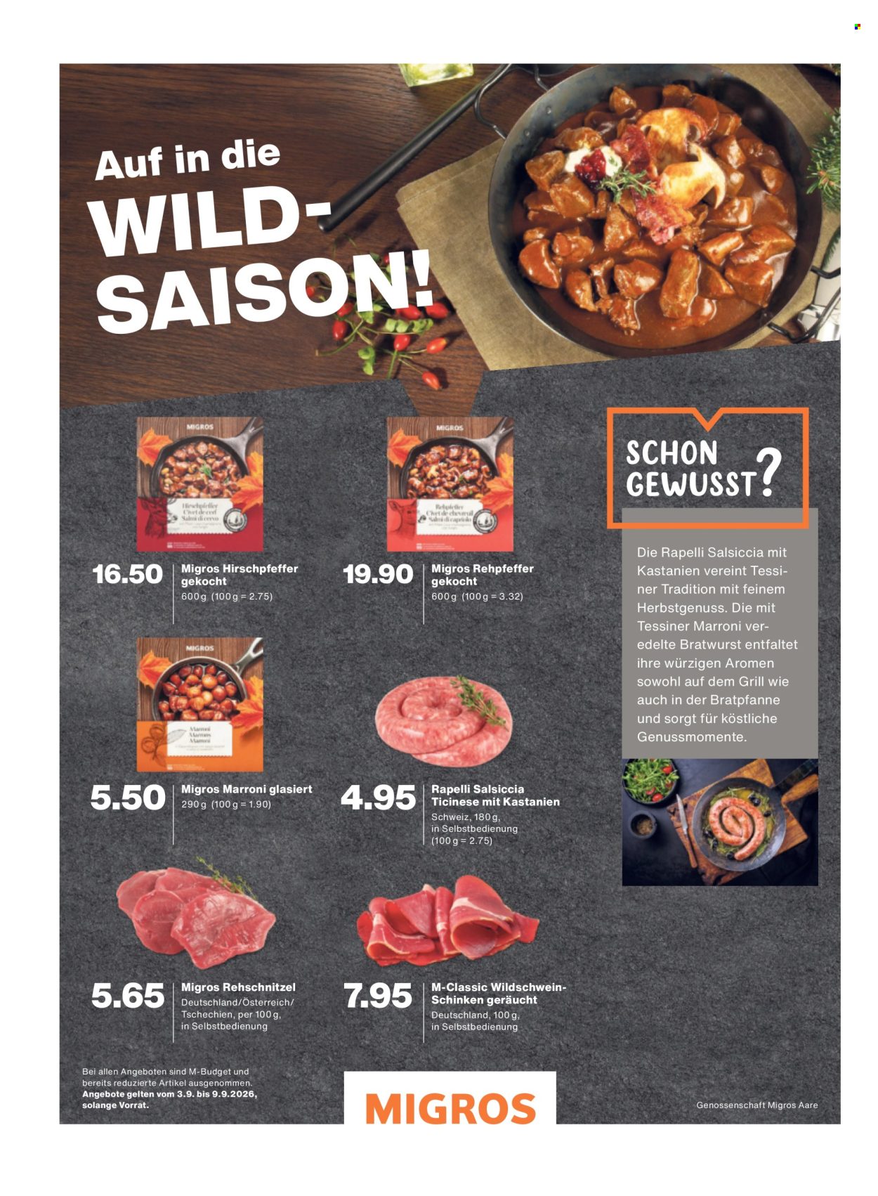 Prospekte Migros - 2.9.2026 - 9.9.2026. Seite 32. Seite 32