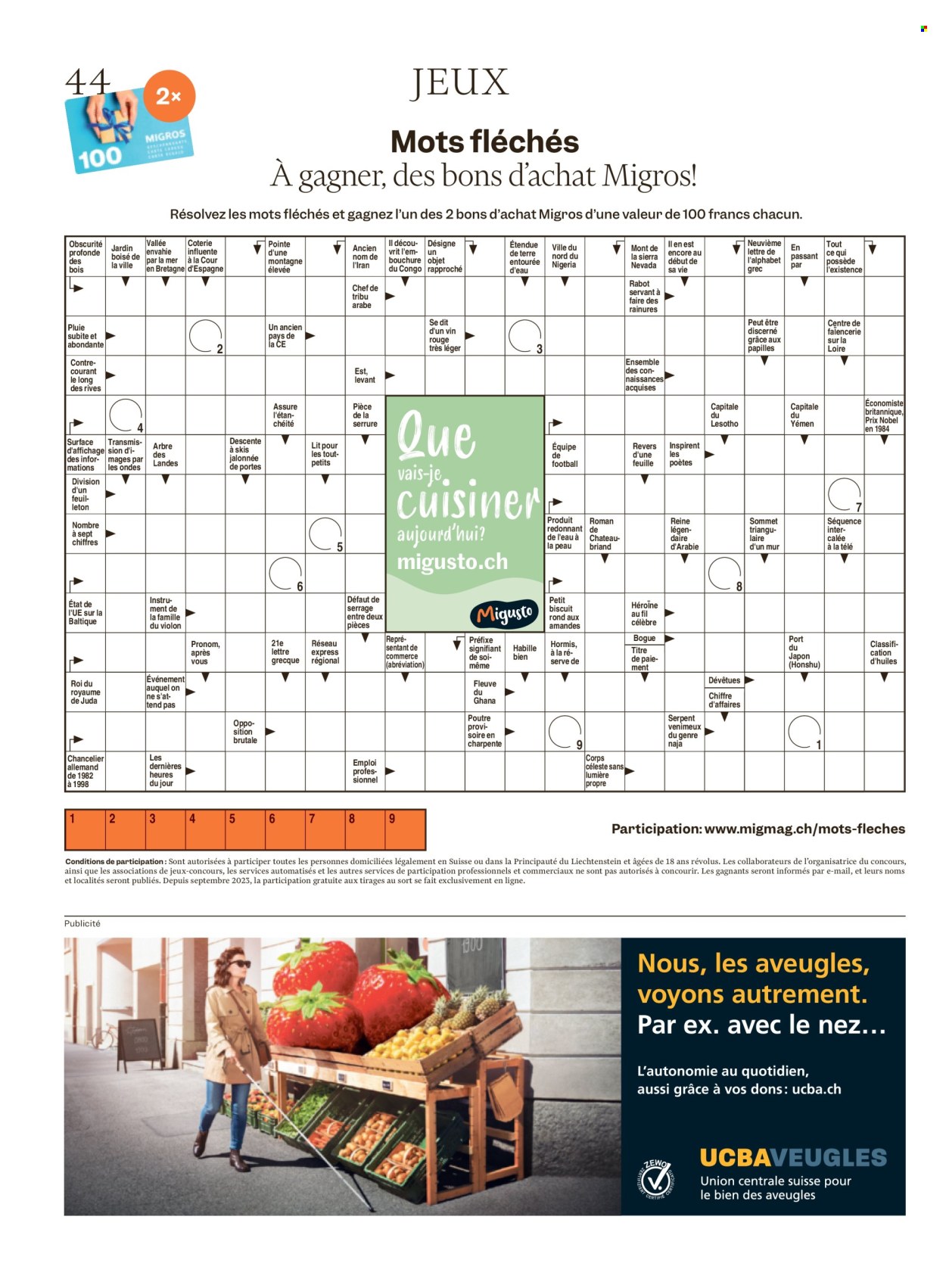 Prospekte Migros - 2.9.2026 - 9.9.2026. Seite 44. Seite 44