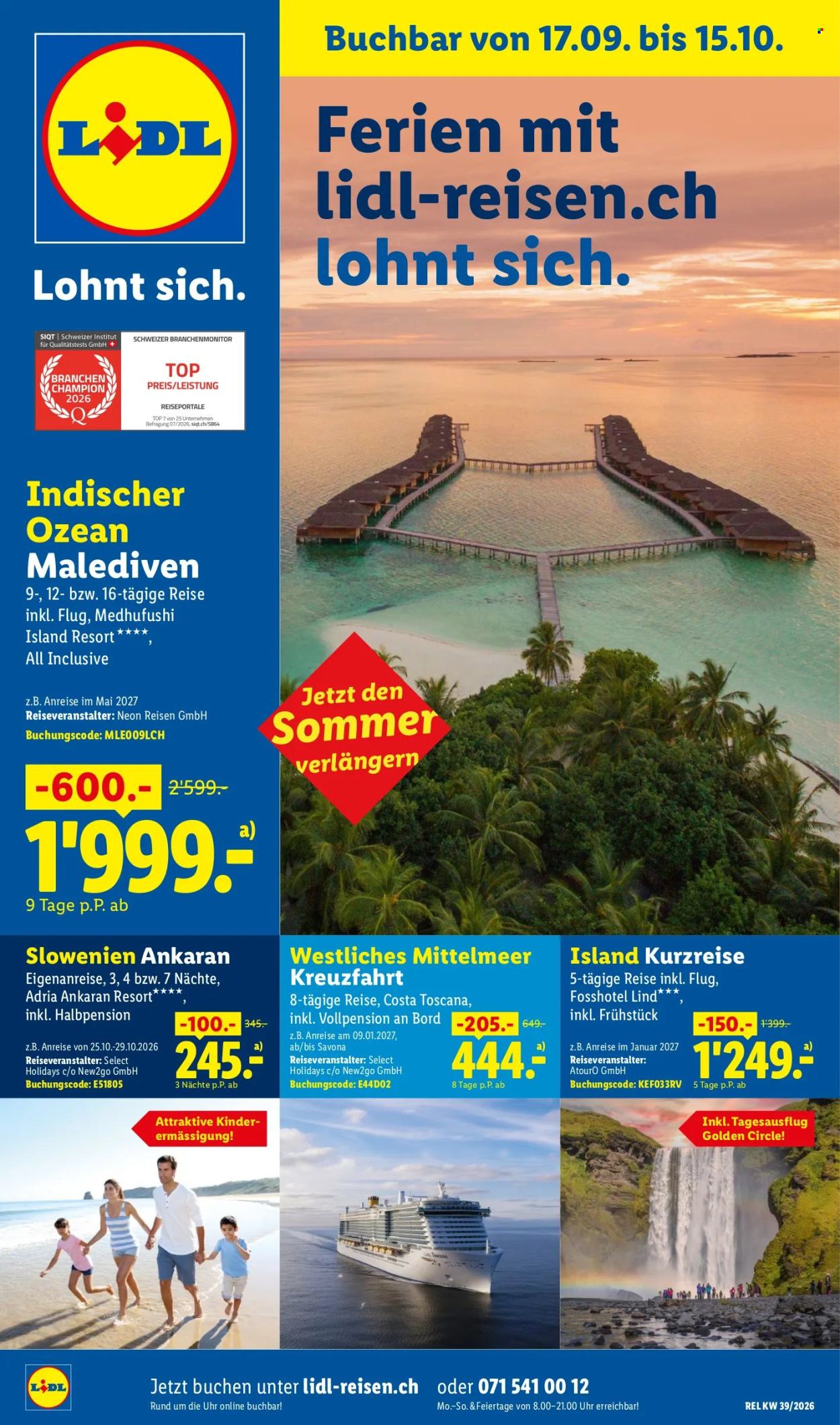 Prospekte Lidl - 17.9.2026 - 15.10.2026. Seite 1. Seite 1