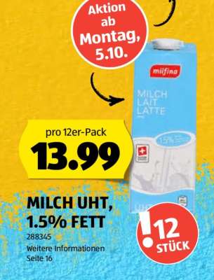 MILCH UHT 1.5% FETT