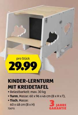 KINDER-LERNTURM MIT KREIDETAFEL