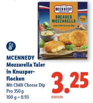 MCENNEDY Mozzarella Taler in Knusperflocken