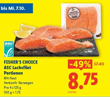 FISHER’S CHOICE ASC Lachsfilet Portionen